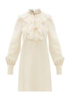 Matchesfashion.com Gucci - Lace Ruffled Cady Mini Dress - Womens - Ivory