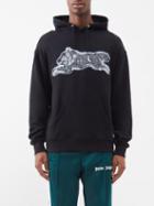Icecream - Iced Out Running-dog Logo Cotton Hoodie - Mens - Black