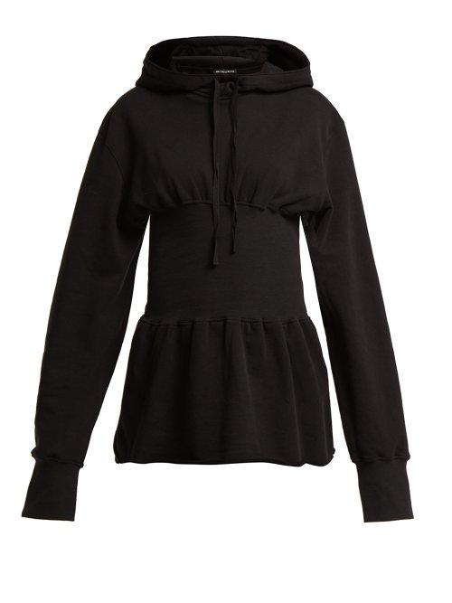 Matchesfashion.com Ann Demeulemeester - Grimm Panelled Hooded Sweatshirt - Womens - Black