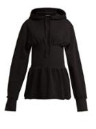 Matchesfashion.com Ann Demeulemeester - Grimm Panelled Hooded Sweatshirt - Womens - Black