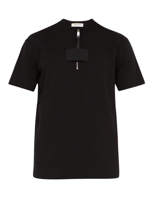Matchesfashion.com 1017 Alyx 9sm - Half Zip Cotton T Shirt - Mens - Black