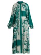Matchesfashion.com Tibi - Leilani Oversized Silk Dress - Womens - Multi