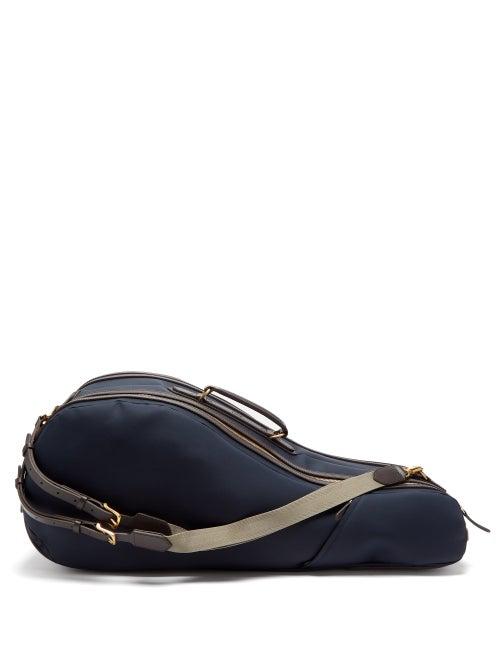 Mismo - Leather-trim Canvas Tennis Bag - Mens - Navy