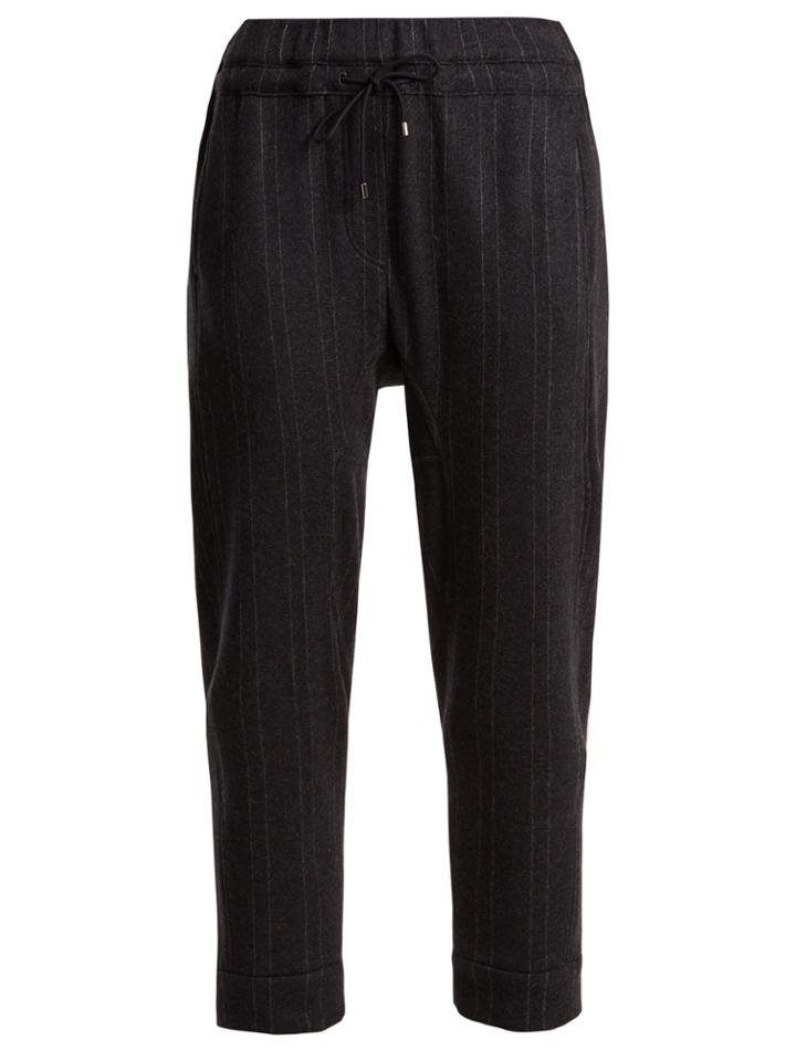 Brunello Cucinelli Cashmere Pinstriped Jogging Trousers