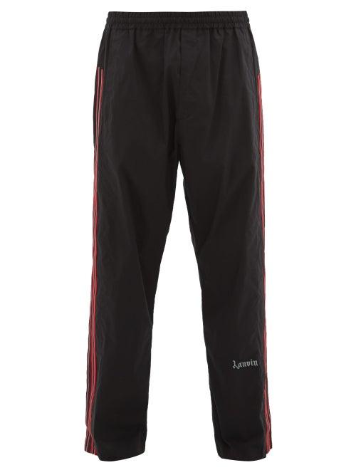Matchesfashion.com Lanvin - Side Striped Technical Twill Track Pants - Mens - Black