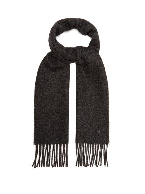 Matchesfashion.com Ami - Virgin Wool Scarf - Mens - Grey
