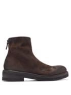 Matchesfashion.com Marsll - Distressed Stacked Sole Suede Ankle Boots - Mens - Dark Brown