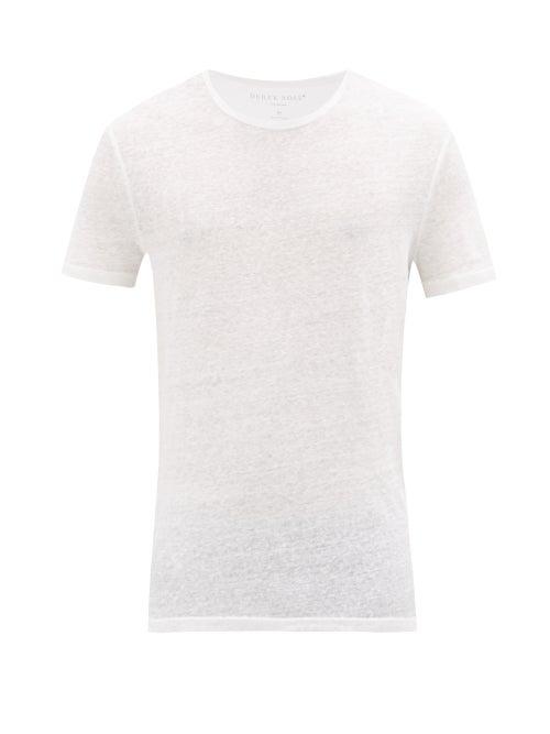 Derek Rose - Linen-jersey T-shirt - Mens - White
