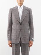 Ben Cobb X Tiger Of Sweden - Meucci Prince Of Wales-check Merino Suit Blazer - Mens - Grey Multi