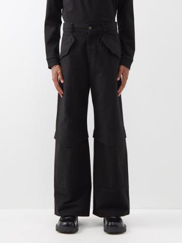 Winnie New York - Flap-pocket Cotton Trousers - Mens - Black
