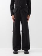 Winnie New York - Flap-pocket Cotton Trousers - Mens - Black