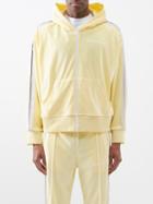 Palm Angels - Logo-embroidered Terry Zipped Hoodie - Mens - Yellow