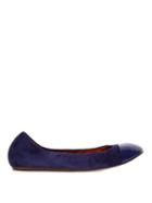Lanvin Suede And Patent-leather Ballet Flats