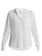 Diane Von Furstenberg Arbor Dot-print Point-collar Silk Shirt