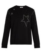 Matchesfashion.com Valentino - Star Stud Embellished Sweatshirt - Mens - Black