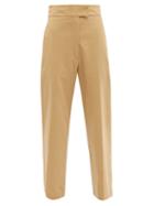 Raey - High-waist Tapered-leg Cotton Trouser - Womens - Tan