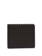 Matchesfashion.com Maison Margiela - Bi Fold Grained Leather Wallet - Mens - Black