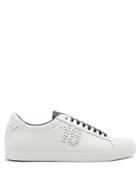 Givenchy Perforated-star Low-top Leather Trainers