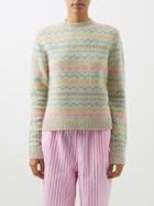 Caro Editions - Fair Isle Wool Sweater - Womens - Beige Multi