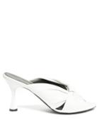 Matchesfashion.com Balenciaga - Drapy Knot-front Leather Mules - Womens - White