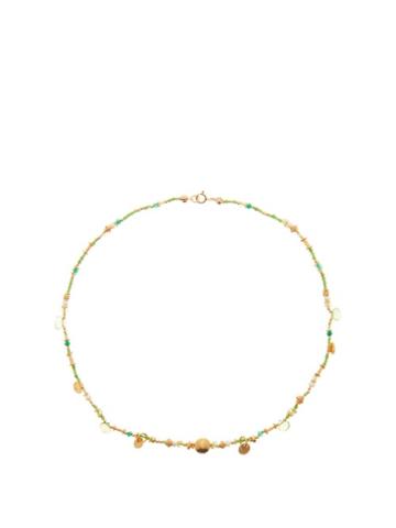Matchesfashion.com Katerina Makriyianni - Peridot & Gold-plated Sterling-silver Necklace - Womens - Green Multi