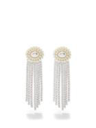 Shrimps - Timo Faux Pearl & Crystal Drop Clip Earrings - Womens - Crystal