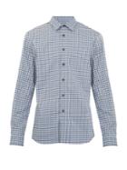Prada Single-cuff Checked Cotton Shirt