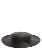 Saint Laurent Wide-brim Straw Boater Hat