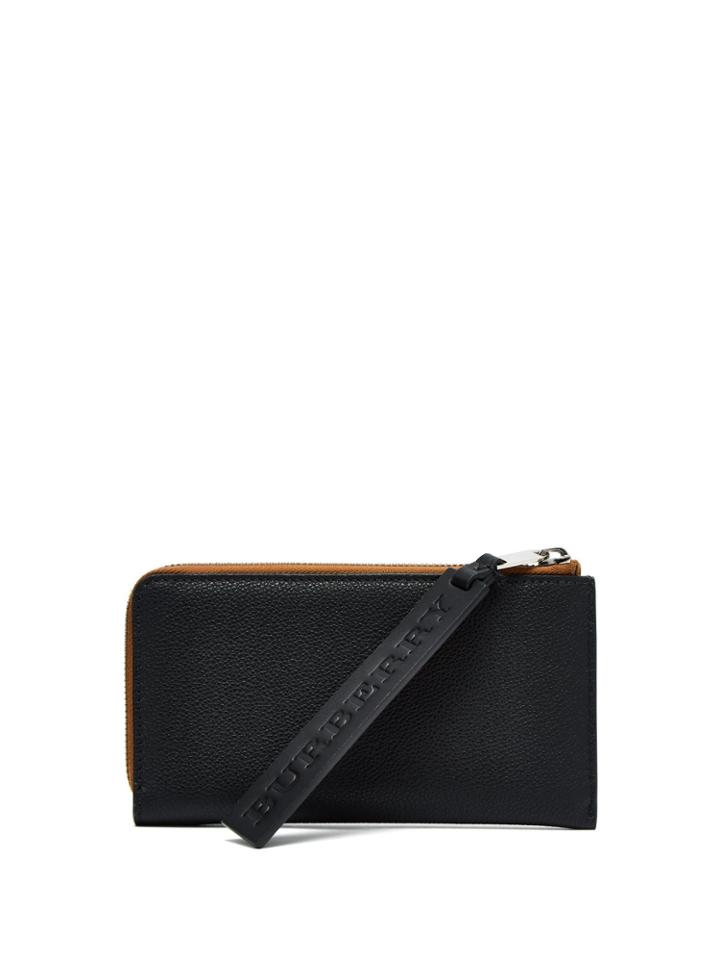 Burberry Zipped Grained-leather Cardholder