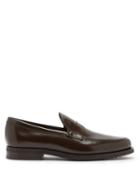 Matchesfashion.com Tod's - Logo-debossed Leather Penny Loafers - Mens - Brown