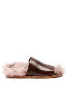 Marques'almeida Shearling And Leather Slides