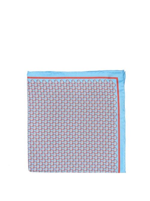 Matchesfashion.com Gucci - Gg-heart Silk-faille Pocket Square - Mens - Blue