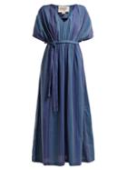 Matchesfashion.com Ace & Jig - Fete Cotton Maxi Dress - Womens - Blue Multi