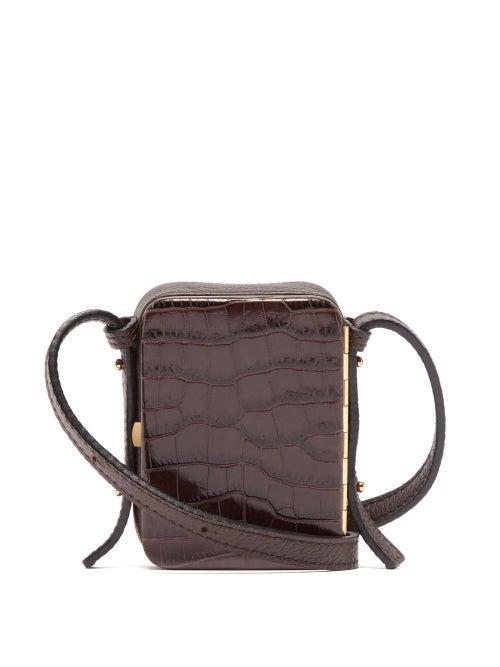 Matchesfashion.com Lutz Morris - Norman Contrast Panel Leather Cross Body Bag - Womens - Brown