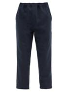Matchesfashion.com Albam - Cropped Wool-blend Trousers - Mens - Navy