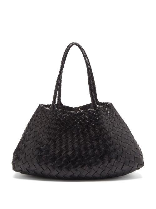 Matchesfashion.com Dragon Diffusion - Santa Croce Large Woven Leather Basket Bag - Womens - Black