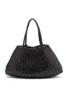 Matchesfashion.com Dragon Diffusion - Santa Croce Large Woven Leather Basket Bag - Womens - Black