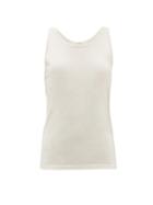 Matchesfashion.com Salvatore Ferragamo - Round-neck Silk-blend Top - Womens - White