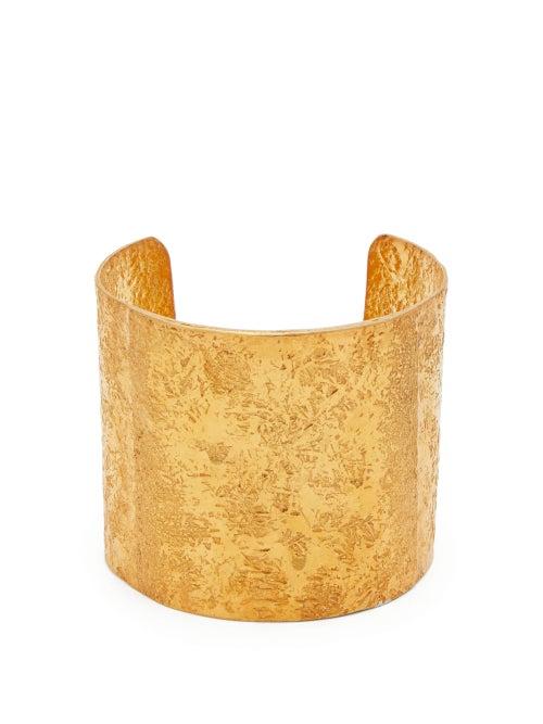 Matchesfashion.com Pippa Small Turquoise Mountain - Shobab 18kt Gold Vermeil Cuff - Womens - Gold