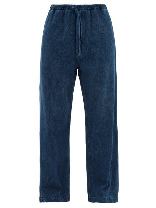 Valentino - Drawstring Wide-leg Jeans - Mens - Blue