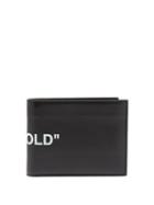 Matchesfashion.com Off-white - Printed Bi Fold Leather Wallet - Mens - Black