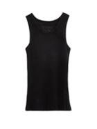 Ladies Rtw Nili Lotan - Coana Ribbed Cotton-jersey Tank Top - Womens - Black