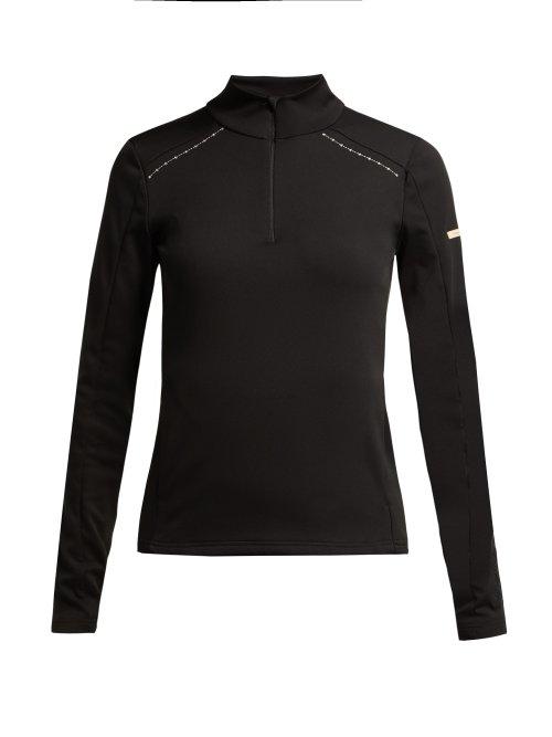 Matchesfashion.com Capranea - Long Sleeve Embroidered Fleece - Womens - Black