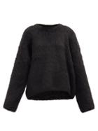 Matchesfashion.com Totme - Biella Round-neck Alpaca-blend Sweater - Womens - Black