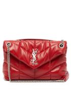 Matchesfashion.com Saint Laurent - Loulou Puffer Small Leather Shoulder Bag - Womens - Red