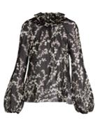 Giambattista Valli Floral-print Silk-georgette Blouse