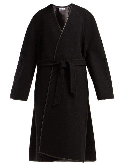 Matchesfashion.com Balenciaga - Belted Wool Cocoon Coat - Womens - Black