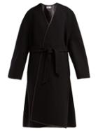 Matchesfashion.com Balenciaga - Belted Wool Cocoon Coat - Womens - Black