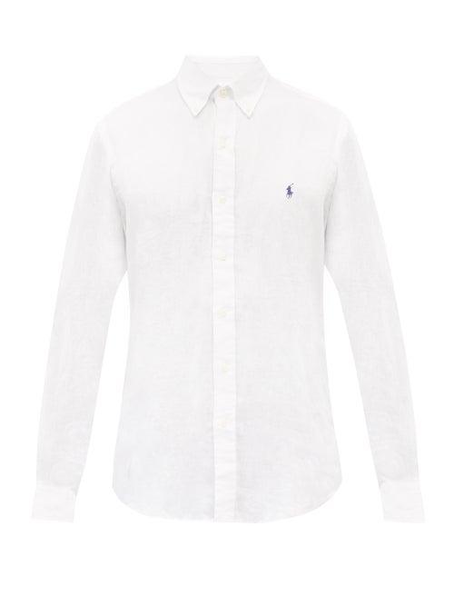 Polo Ralph Lauren - Logo-embroidered Linen Shirt - Mens - White