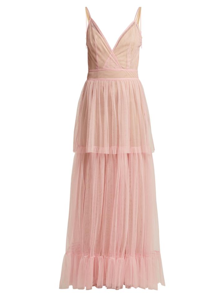Staud Mandy Tiered Tulle Gown